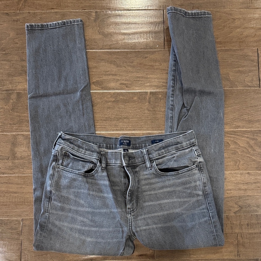J. Crew Factory Men's Slim Jeans in Gray